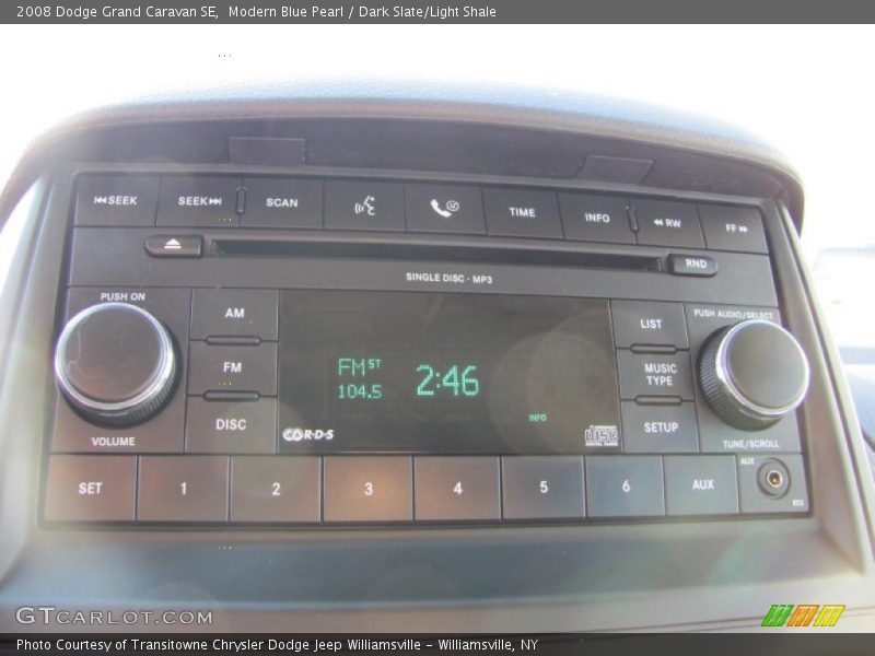 Modern Blue Pearl / Dark Slate/Light Shale 2008 Dodge Grand Caravan SE