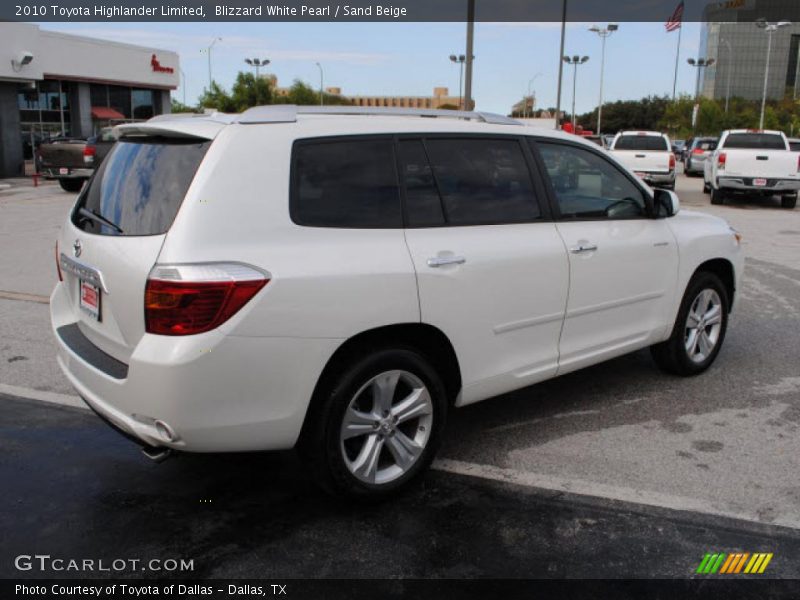 Blizzard White Pearl / Sand Beige 2010 Toyota Highlander Limited