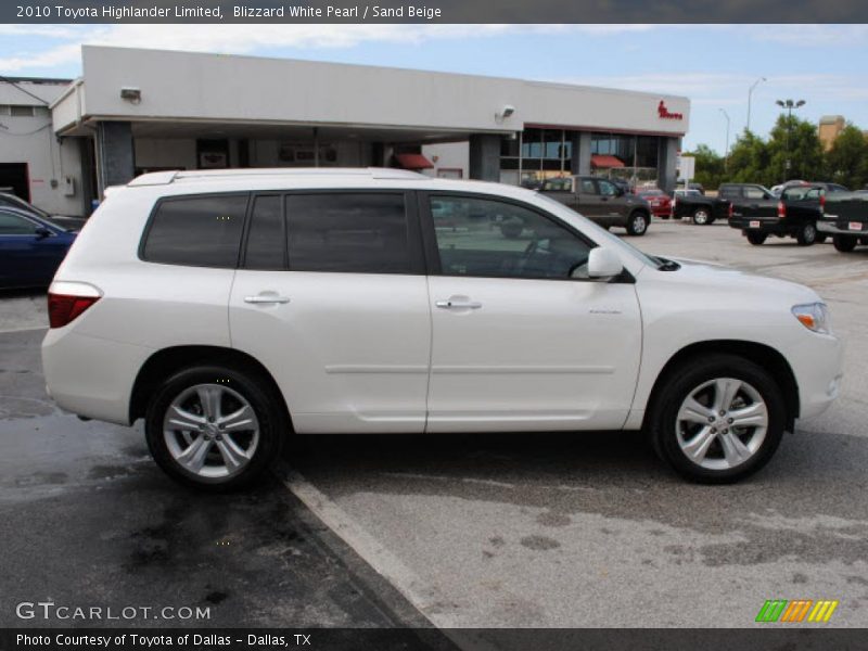 Blizzard White Pearl / Sand Beige 2010 Toyota Highlander Limited