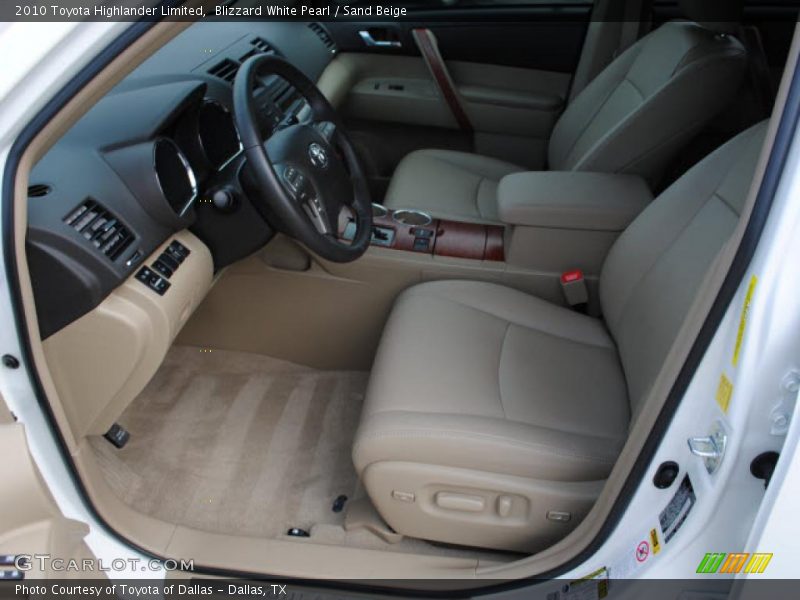  2010 Highlander Limited Sand Beige Interior