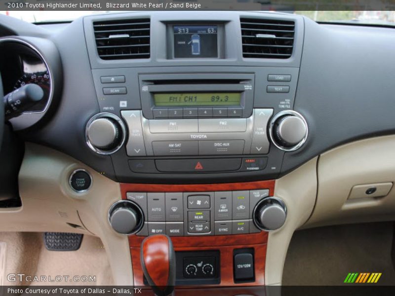 Controls of 2010 Highlander Limited