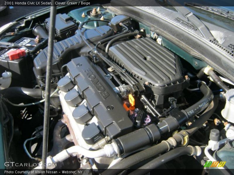 Clover Green / Beige 2001 Honda Civic LX Sedan