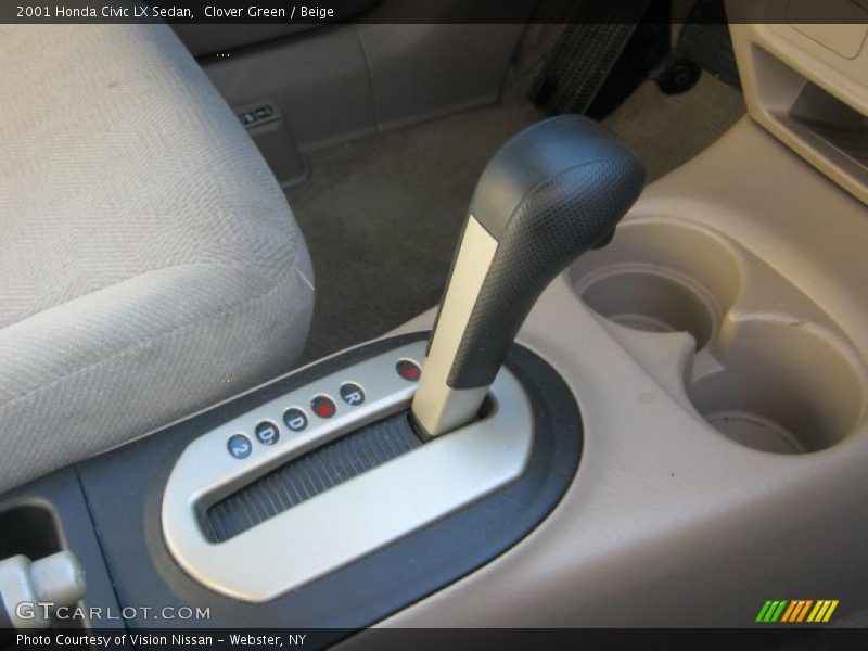 Clover Green / Beige 2001 Honda Civic LX Sedan