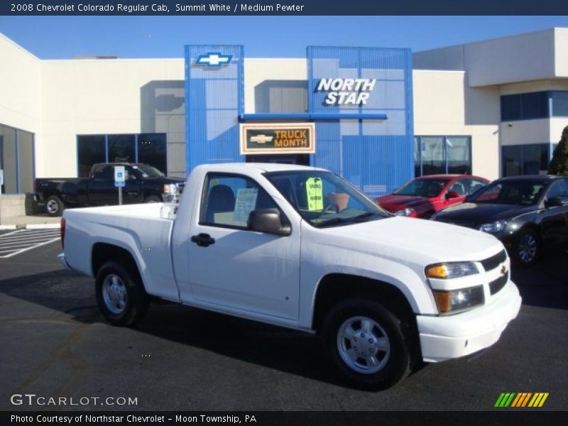 Summit White / Medium Pewter 2008 Chevrolet Colorado Regular Cab