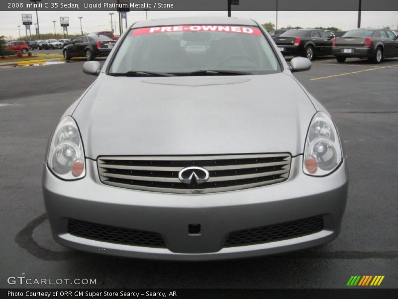 Liquid Platinum Metallic / Stone 2006 Infiniti G 35 Sedan