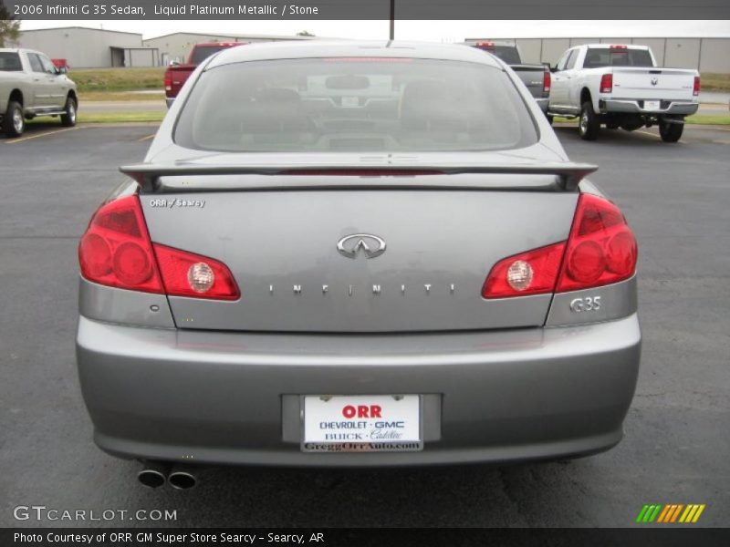 Liquid Platinum Metallic / Stone 2006 Infiniti G 35 Sedan