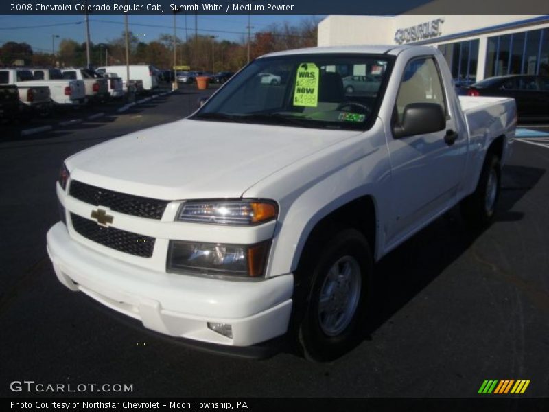 Summit White / Medium Pewter 2008 Chevrolet Colorado Regular Cab