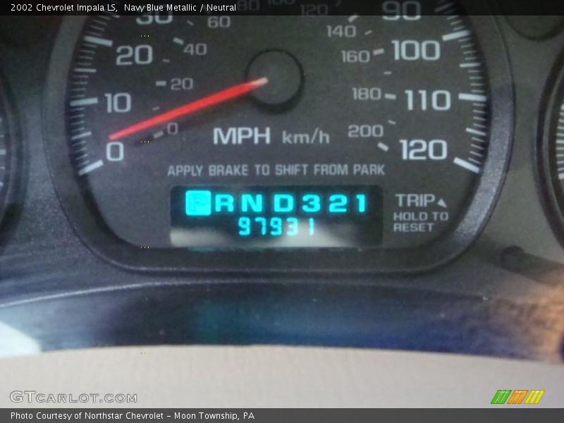 Navy Blue Metallic / Neutral 2002 Chevrolet Impala LS