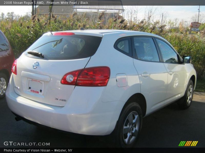 Phantom White Pearl / Black 2008 Nissan Rogue S AWD