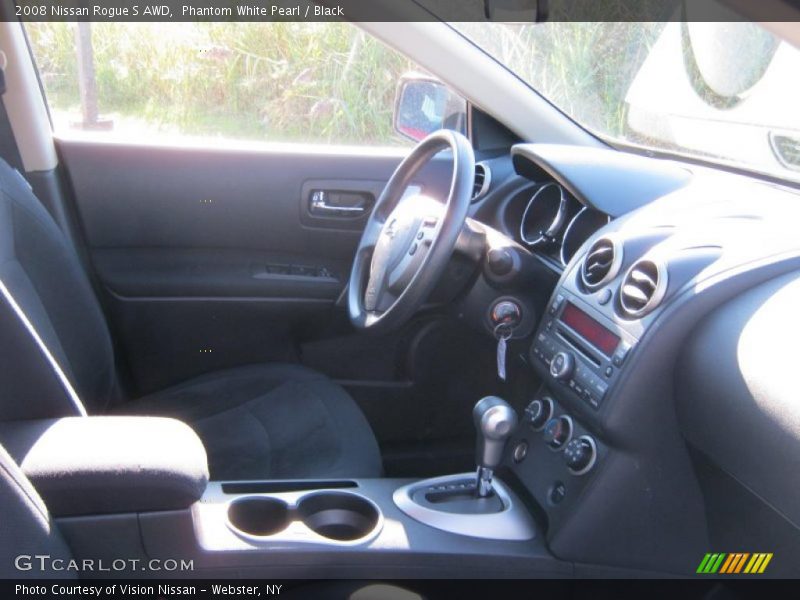 Phantom White Pearl / Black 2008 Nissan Rogue S AWD