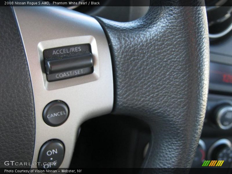 Phantom White Pearl / Black 2008 Nissan Rogue S AWD