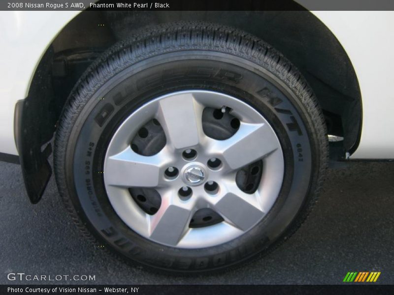 Phantom White Pearl / Black 2008 Nissan Rogue S AWD