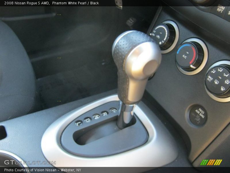 Phantom White Pearl / Black 2008 Nissan Rogue S AWD