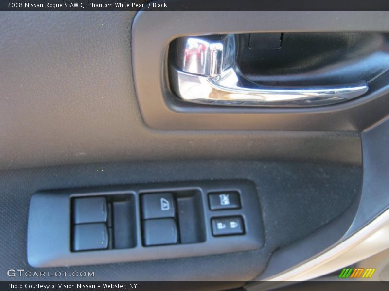 Phantom White Pearl / Black 2008 Nissan Rogue S AWD
