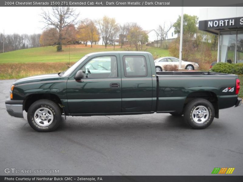 Dark Green Metallic / Dark Charcoal 2004 Chevrolet Silverado 1500 Z71 Extended Cab 4x4