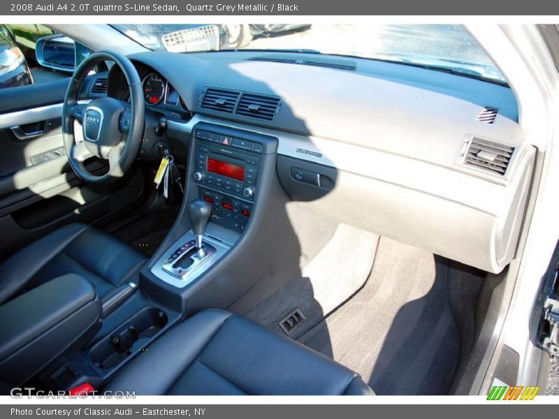 Quartz Grey Metallic / Black 2008 Audi A4 2.0T quattro S-Line Sedan