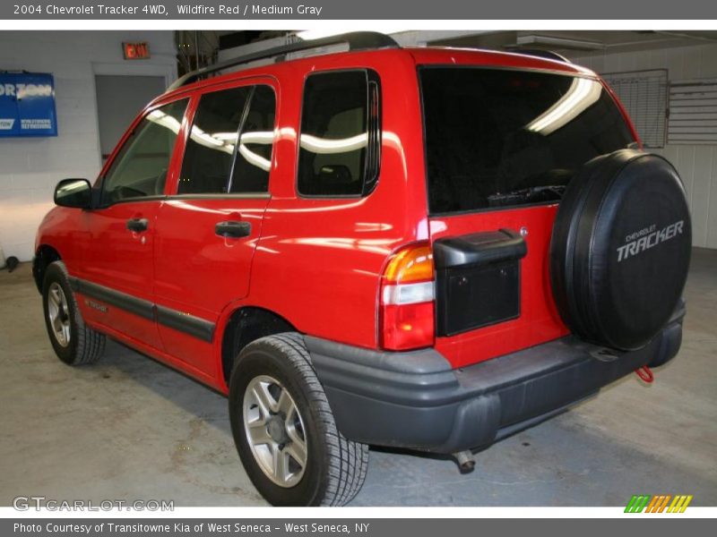Wildfire Red / Medium Gray 2004 Chevrolet Tracker 4WD