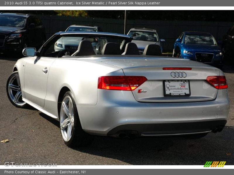 Ice Silver Metallic / Pearl Silver Silk Nappa Leather 2010 Audi S5 3.0 TFSI quattro Cabriolet