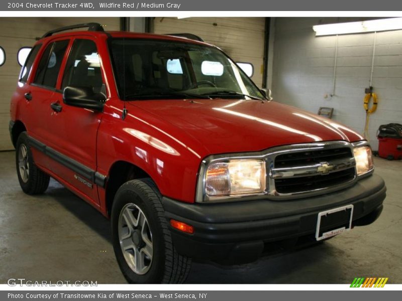 Wildfire Red / Medium Gray 2004 Chevrolet Tracker 4WD