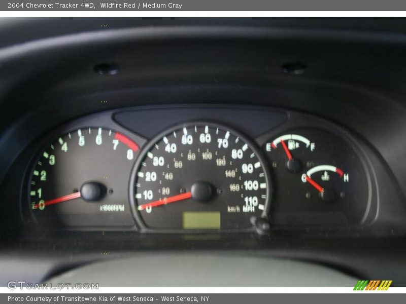 Wildfire Red / Medium Gray 2004 Chevrolet Tracker 4WD