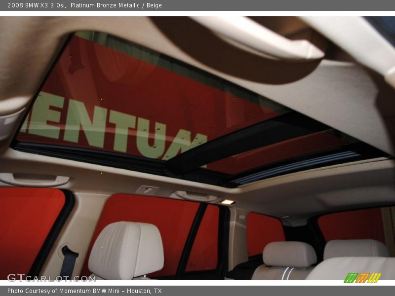 Platinum Bronze Metallic / Beige 2008 BMW X3 3.0si