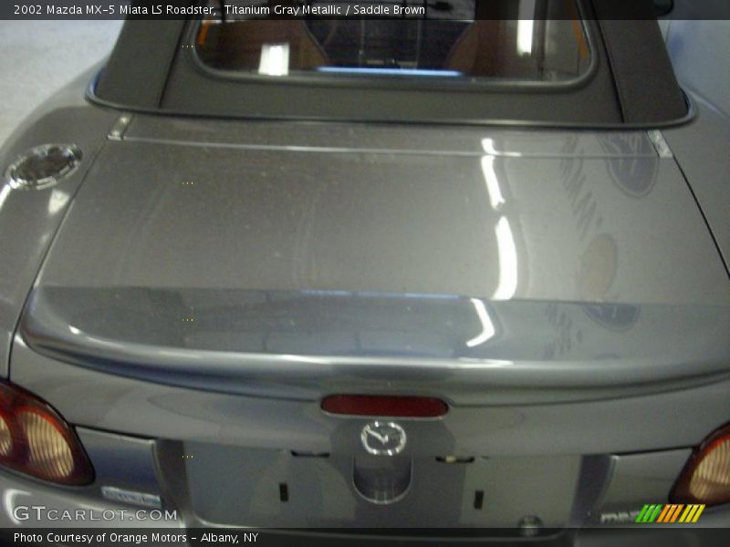 Titanium Gray Metallic / Saddle Brown 2002 Mazda MX-5 Miata LS Roadster