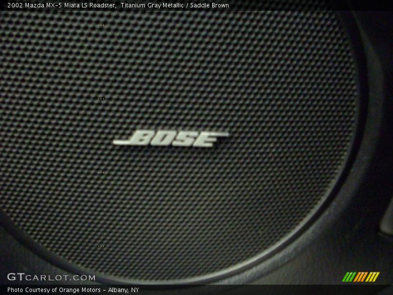 Titanium Gray Metallic / Saddle Brown 2002 Mazda MX-5 Miata LS Roadster