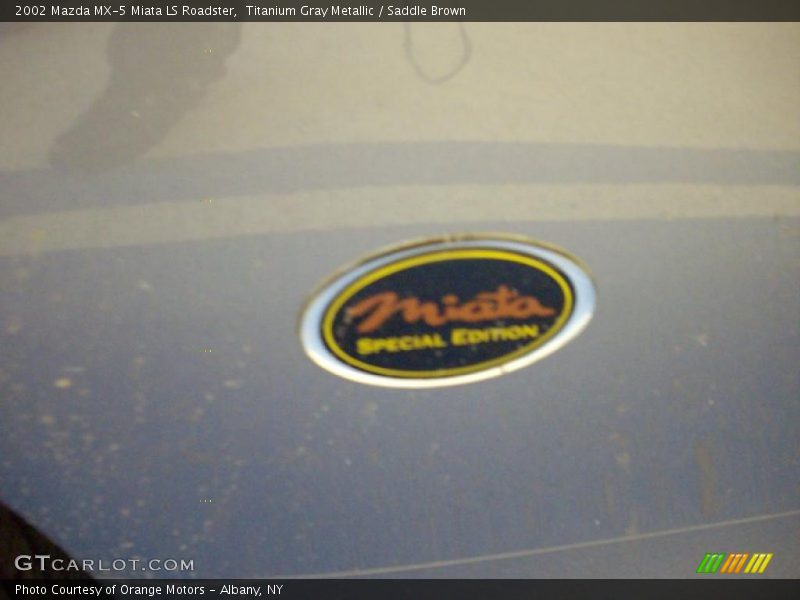 Titanium Gray Metallic / Saddle Brown 2002 Mazda MX-5 Miata LS Roadster