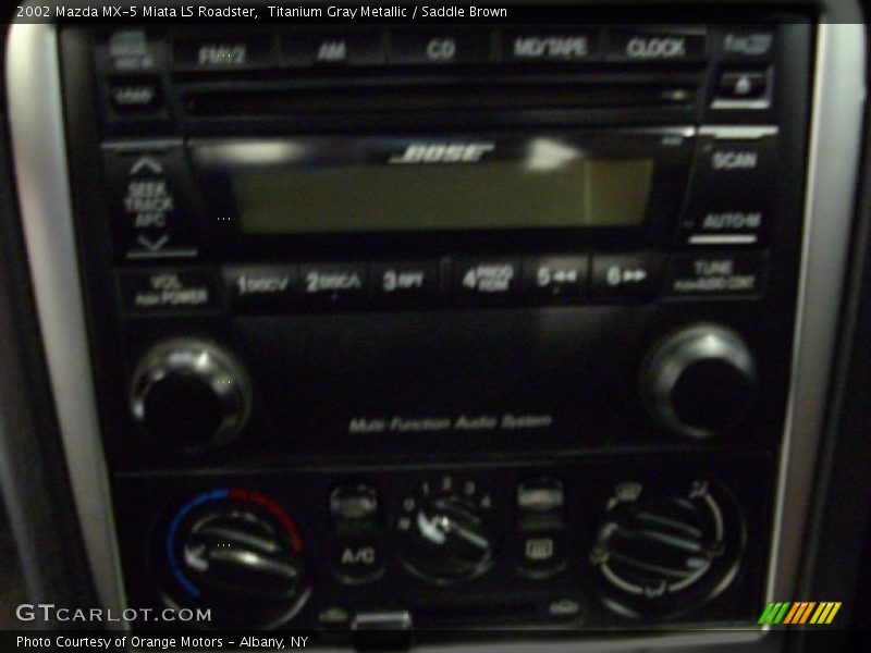 Titanium Gray Metallic / Saddle Brown 2002 Mazda MX-5 Miata LS Roadster