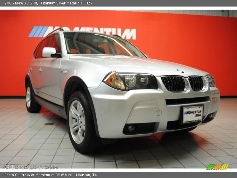 Titanium Silver Metallic / Black 2006 BMW X3 3.0i