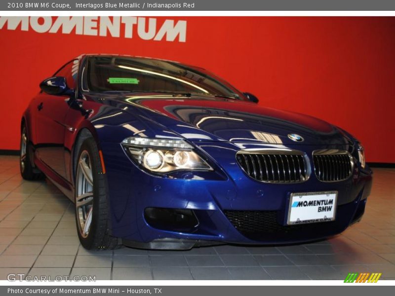 Interlagos Blue Metallic / Indianapolis Red 2010 BMW M6 Coupe