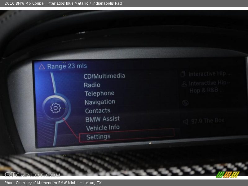 Controls of 2010 M6 Coupe