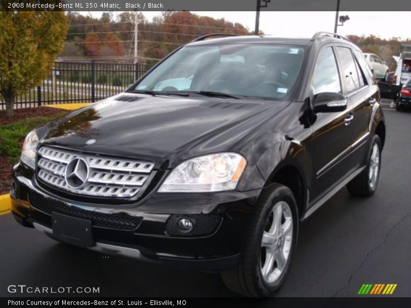 Black / Black 2008 Mercedes-Benz ML 350 4Matic