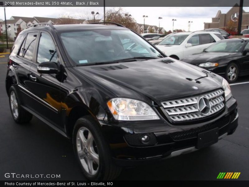 Black / Black 2008 Mercedes-Benz ML 350 4Matic
