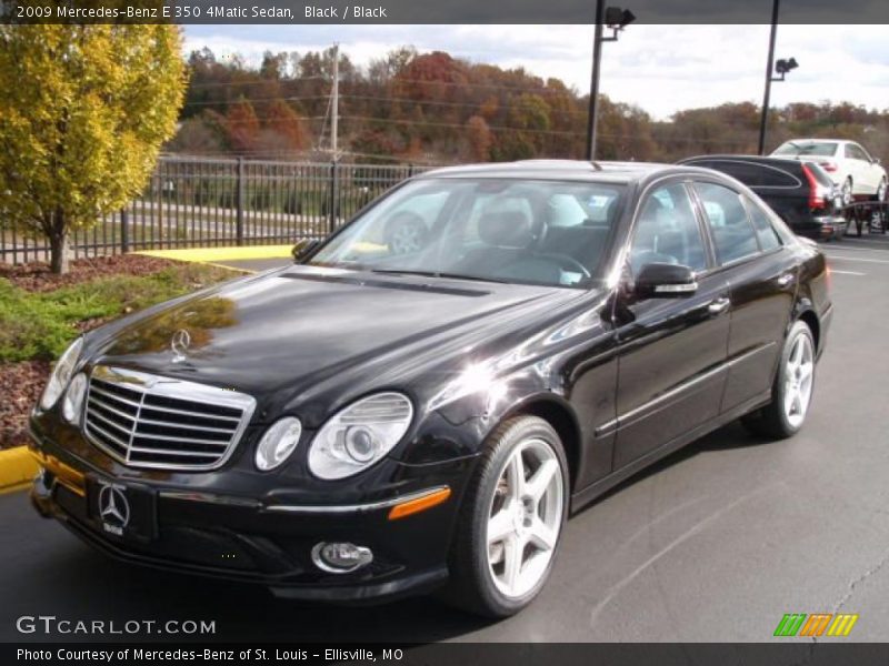 Black / Black 2009 Mercedes-Benz E 350 4Matic Sedan