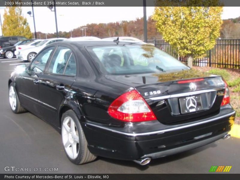Black / Black 2009 Mercedes-Benz E 350 4Matic Sedan