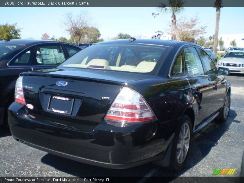 Black Clearcoat / Camel 2008 Ford Taurus SEL
