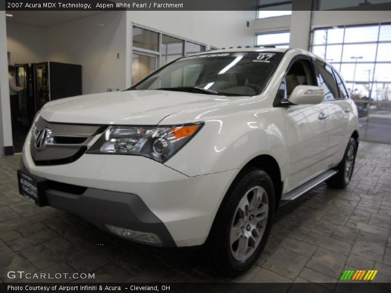 Aspen White Pearl / Parchment 2007 Acura MDX Technology
