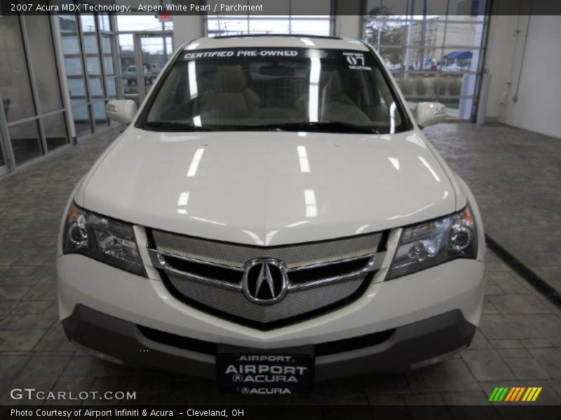 Aspen White Pearl / Parchment 2007 Acura MDX Technology
