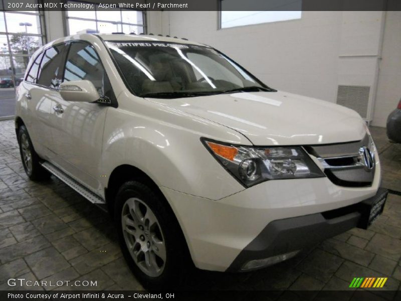 Aspen White Pearl / Parchment 2007 Acura MDX Technology