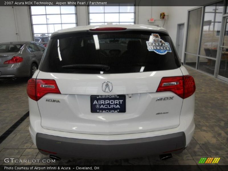 Aspen White Pearl / Parchment 2007 Acura MDX Technology