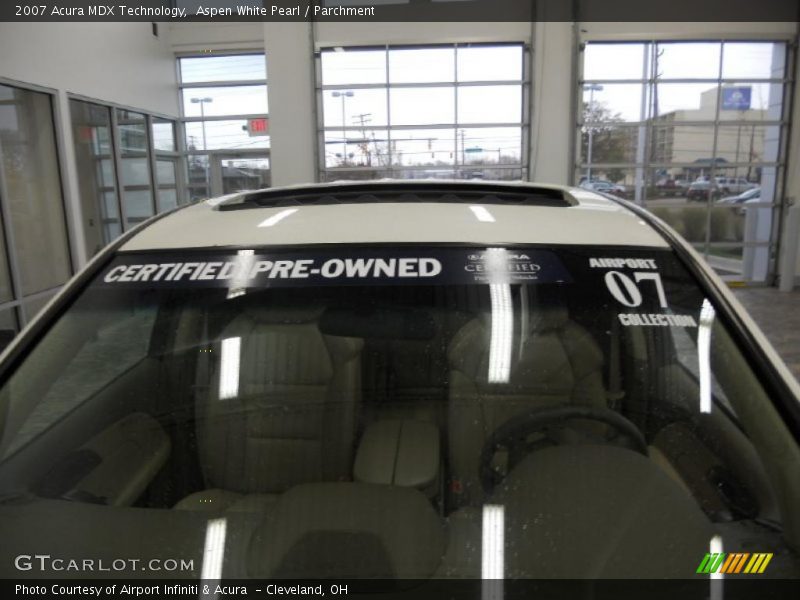 Aspen White Pearl / Parchment 2007 Acura MDX Technology