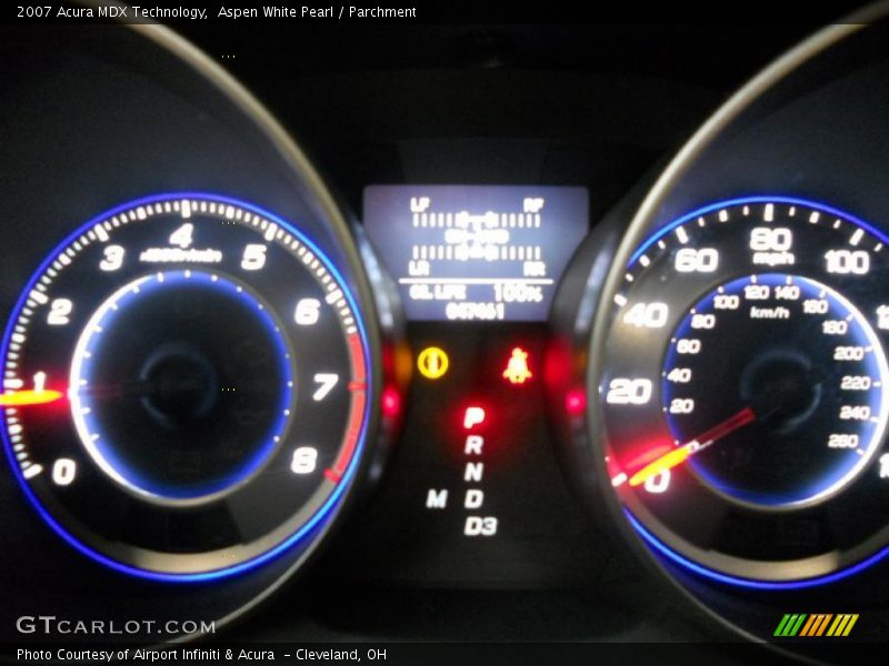Aspen White Pearl / Parchment 2007 Acura MDX Technology