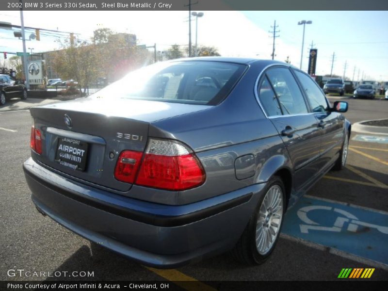 Steel Blue Metallic / Grey 2002 BMW 3 Series 330i Sedan