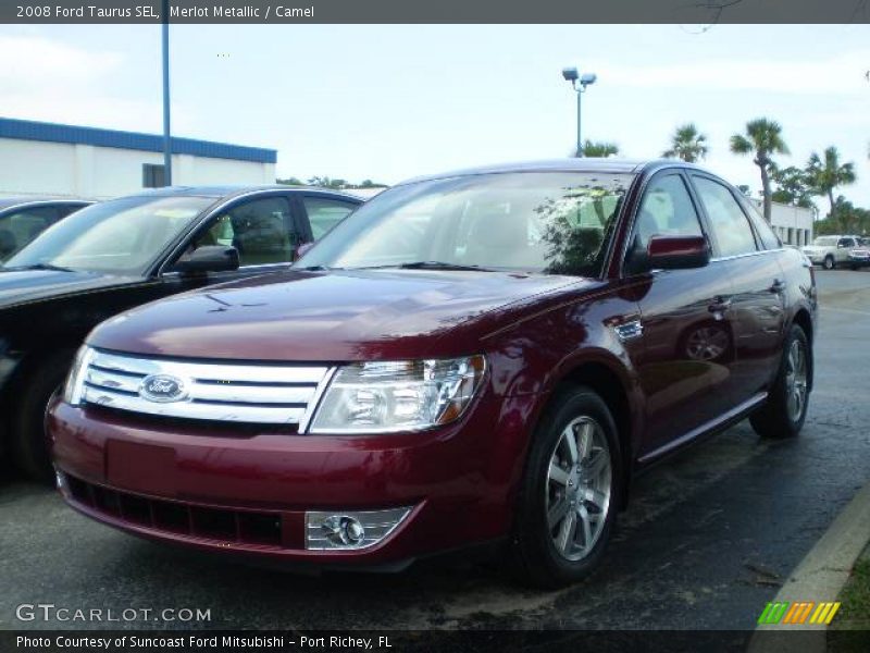 Merlot Metallic / Camel 2008 Ford Taurus SEL