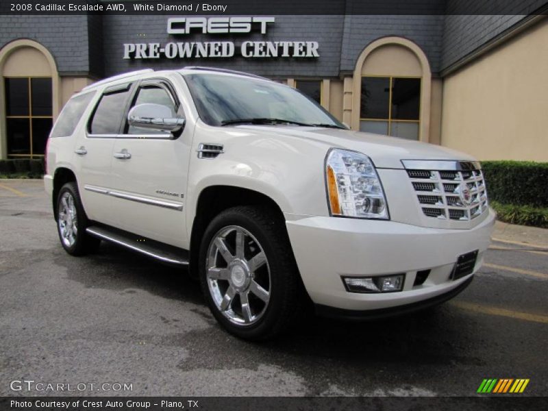 White Diamond / Ebony 2008 Cadillac Escalade AWD