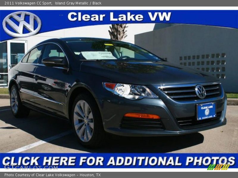 Island Gray Metallic / Black 2011 Volkswagen CC Sport