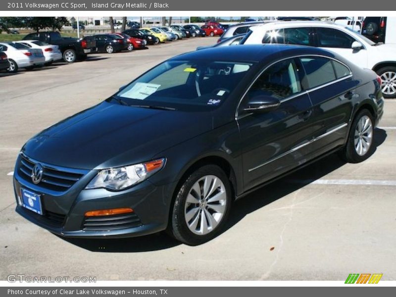 Island Gray Metallic / Black 2011 Volkswagen CC Sport