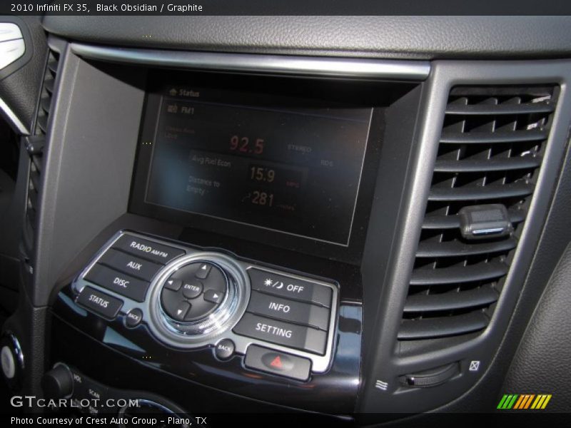 Controls of 2010 FX 35