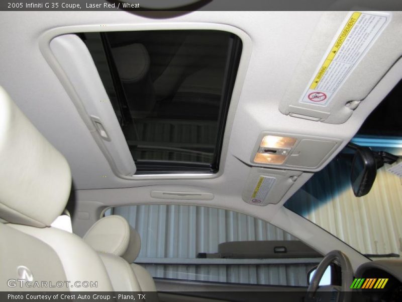 Sunroof of 2005 G 35 Coupe